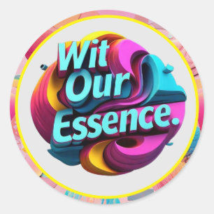 "Dynamische expressie" Ronde Sticker