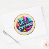 "Dynamische expressie" Ronde Sticker (Envelop)