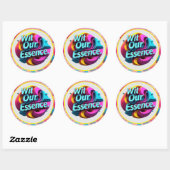 "Dynamische expressie" Ronde Sticker (Vel)