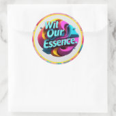 "Dynamische expressie" Ronde Sticker (Tas)