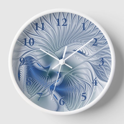 Dynamische Fantasie Abstract Blau Tinten Fractal K (Voorkant)