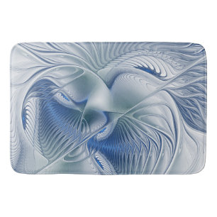 Dynamische Fantasie Abstract Blau Tinten Fractal K Badmat