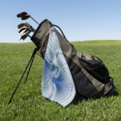 Dynamische Fantasie Abstract Blau Tinten Fractal K Golfhanddoek (Groen)