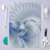 Dynamische Fantasie Abstract Blau Tinten Fractal K Tissuepapier (Craft)