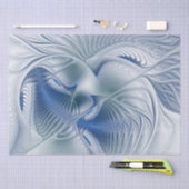 Dynamische Fantasie Abstract Blau Tinten Fractal K Tissuepapier (Craft)