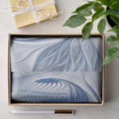 Dynamische Fantasie Abstract Blau Tinten Fractal K Tissuepapier (Geschenk)