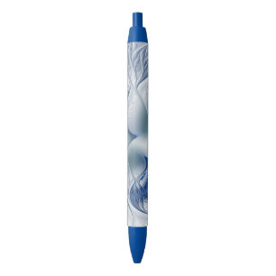 Dynamische Fantasie Abstract Blau Tinten Fractal K Zwarte Inkt Pen