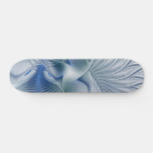 Dynamische Fantasie Abstracte Blau Tinten Fractal Persoonlijk Skateboard (Horizontaal)