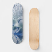 Dynamische Fantasie Abstracte Blau Tinten Fractal Persoonlijk Skateboard (Voorkant)