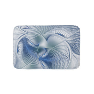 Dynamische fantasie abstracte blauwe tonen fractal badmat