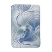 Dynamische fantasie abstracte blauwe tonen fractal badmat (Voorkant Verticaal)