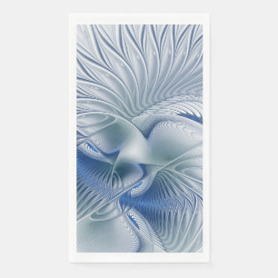 Dynamische fantasie abstracte blauwe tonen fractal servet