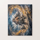 Dynamische Fantasy Berserker Krijger met Krachtige Legpuzzel (Verticaal)