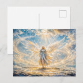 Dynamische Fantasy Engel in Stralend Atmosferisch Briefkaart (Voorkant / Achterkant)