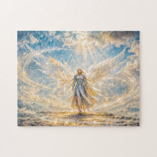 Dynamische Fantasy Engel in Stralend Atmosferisch Legpuzzel