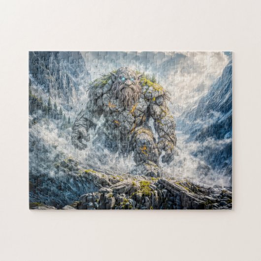 Dynamische Fantasy-trol in dramatisch atmosferisch Legpuzzel (Horizontaal)