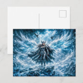 Dynamische Fantasy Valkyrie in stralende slagveld Briefkaart (Voorkant / Achterkant)