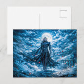 Dynamische Fantasy Vampier in Dramatische Nachteli Briefkaart (Voorkant / Achterkant)