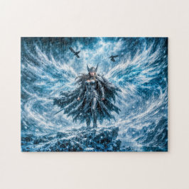 Dynamische Fantasy Walkure in stralende slag atmos Legpuzzel
