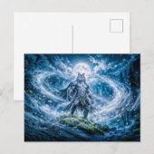Dynamische Fantasy Weerwolf Onder Dramatisch Manes Briefkaart (Voorkant / Achterkant)
