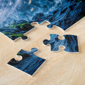 Dynamische Fantasy Weerwolf Onder Dramatisch Manes Legpuzzel (Zijkant)