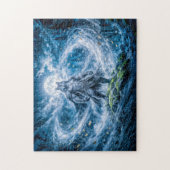 Dynamische Fantasy Weerwolf Onder Dramatisch Manes Legpuzzel (Verticaal)