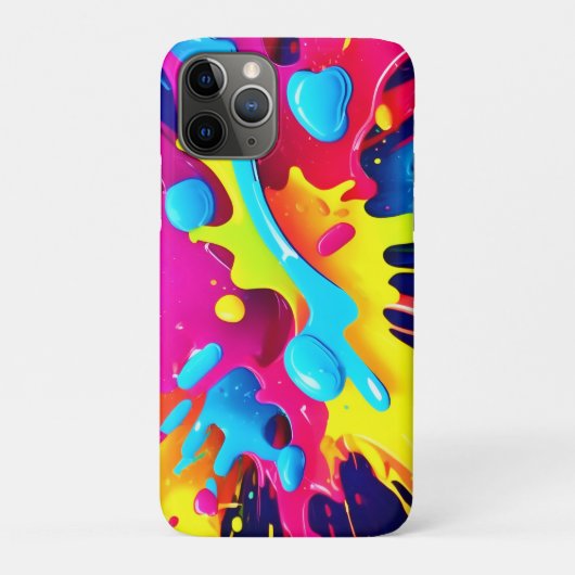 Dynamische fluorescerende verfstrepen Case-Mate iPhone case (Achterkant)