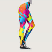 Dynamische fluorescerende verfstrepen leggings (Rechts)