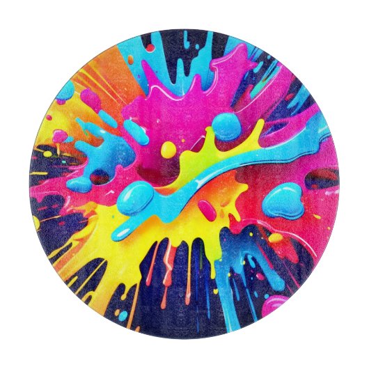 Dynamische fluorescerende verfstrepen snijplank (Voorkant)