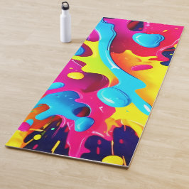 Dynamische fluorescerende verfstrepen yogamat