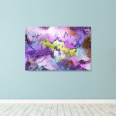 "Dynamische Fragmenten" Hedendaagse Abstracte Kuns Canvas Afdruk (Insitu (Houten vloer))