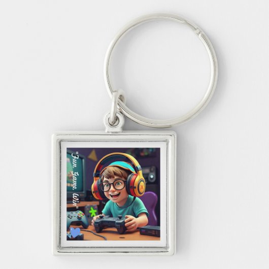 Dynamische gaming Cartoon Sleutelhanger (Voorkant)