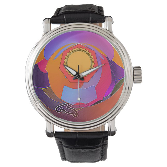 Dynamische Geo Mannen  Horloge (Voorkant)