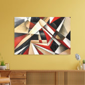 Dynamische Geometrische Compositie Canvas Afdruk (Insitu (Woonkamer))