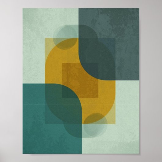 Dynamische geometrische overlapping poster (Voorkant)