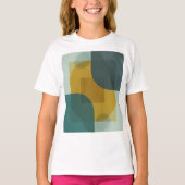 Dynamische geometrische overlapping t-shirt (Voorkant)