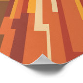 Dynamische geometrische strepen poster (Hoek)