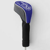 Dynamische Golfer Silhouet Persoonlijk Golfheadcover (Schuin)