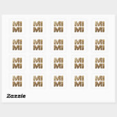 Dynamische Goud MINI Vierkante Sticker (Vel)