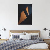 Dynamische Gouden Fragmenten Canvas Afdruk (Insitu (Slaapkamer))