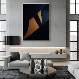 Dynamische Gouden Fragmenten Poster