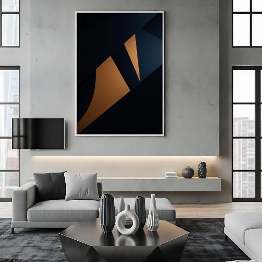 Dynamische Gouden Fragmenten Poster