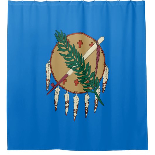 Dynamische grafische afbeelding van de vlag van Ok Douchegordijn (Voorkant)