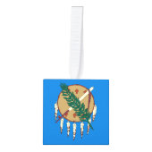 Dynamische grafische afbeelding van de vlag van Ok Ornament (Voorkant)
