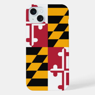 Dynamische grafische weergave van de vlag van Mary iPhone 15 Plus Case