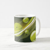 Dynamische Green Sphere en Wave Abstract Design Koffiemok (Voorkant rechts)