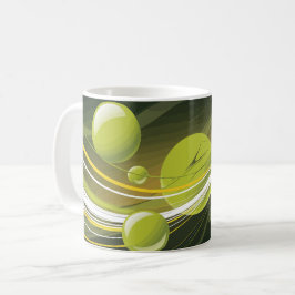 Dynamische Green Sphere en Wave Abstract Design Koffiemok