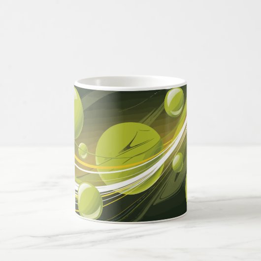 Dynamische Green Sphere en Wave Abstract Design Koffiemok (Center)