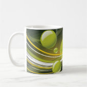 Dynamische Green Sphere en Wave Abstract Design Koffiemok (Links)