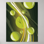 Dynamische Green Sphere en Wave Abstract Design Poster (Voorkant)